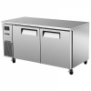 Стол холодильный, GN1/1, L1.50м, без борта, 2 двери глухие, ножки, -3/+8С, нерж.сталь, дин.охл., агрегат слева